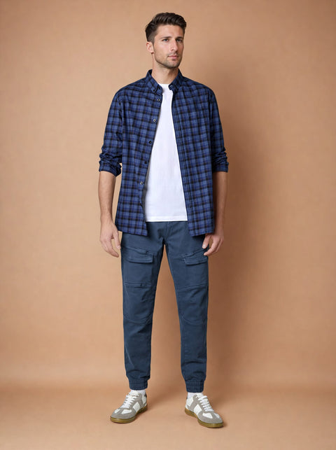 Sinsay Men's Navy Comfort Legs Mid Waist Jogger|Sinsay In Lebanon