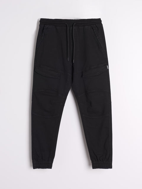 Sinsay Men's Black Belt to Tie Cargo Jeans  | Sinsay in Lebanon