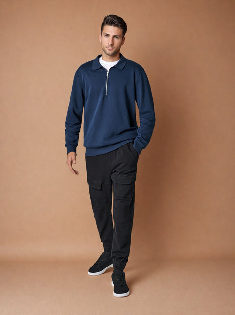 Sinsay Men's Black Belt to Tie Cargo Jeans  | Sinsay in Lebanon