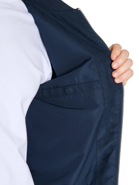 Celio Men's Navy Bomber Collar Jacket | Celio In Lebanon