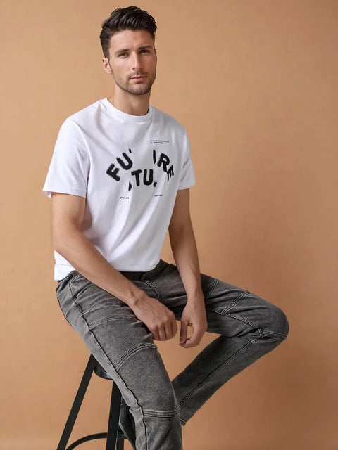 Sinsay Men's Gray Slim Fit Decorative Stitching Jeans |Sinsay In Lebanon