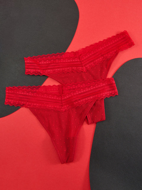 Sinsay Women's Red 2-Pack Lace Panties | Sinsay In Lebanon