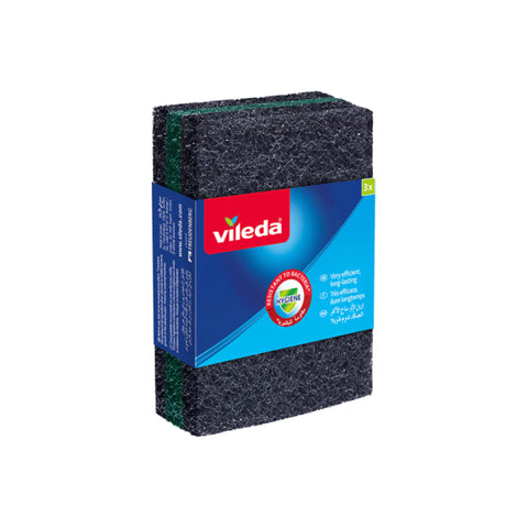 Vileda scrubber with packaging on a white background