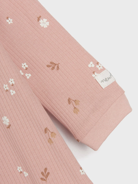 Sinsay Fox & Bunny Baby Girl's Dusty Rose Floral Overall | Sinsay In Lebanon