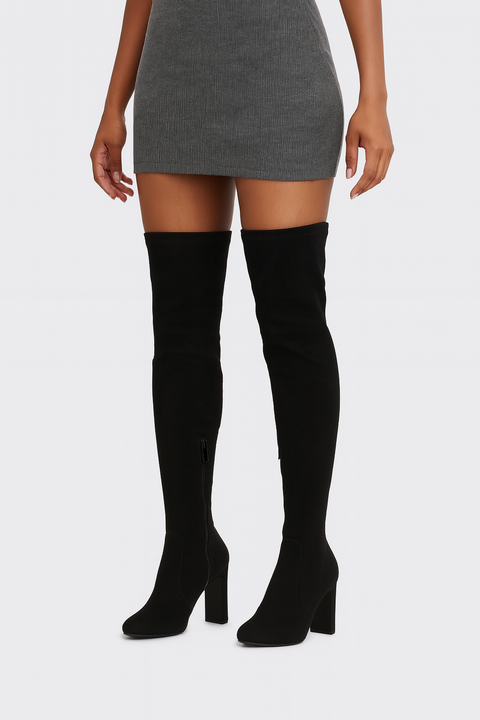 Tata Italia Women's Black Suede Over The Knee Boot | Tata Italia In Lebanon