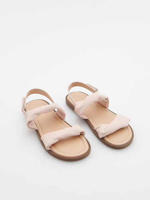 Reserved Girl's Light Pink Imitation Leather Sandals | Reserved In Lebanon