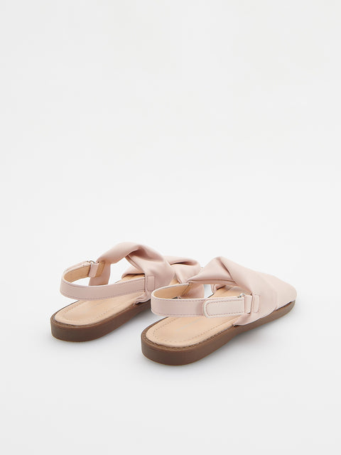 Reserved Girl's Light Pink Imitation Leather Sandals | Reserved In Lebanon