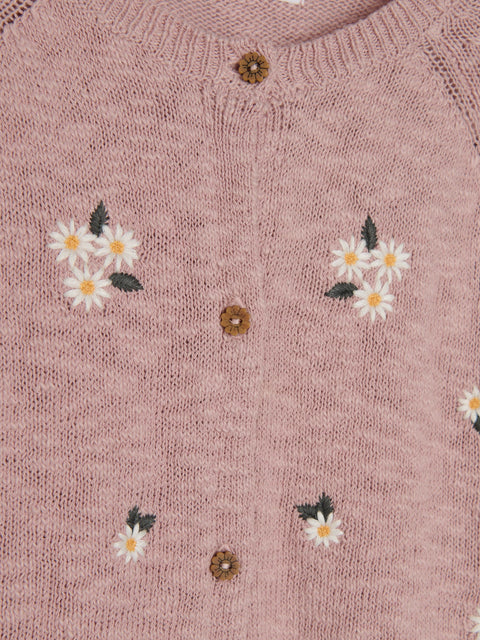 Sinsay Girl's Dusty Rose Floral Sweater | Sinsay In Lebanon