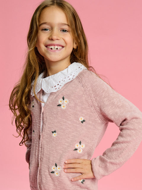 Sinsay Girl's Dusty Rose Floral Sweater | Sinsay In Lebanon