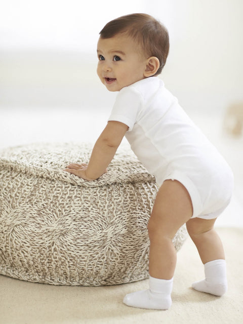 Geber Baby's Unisex White Pack Of 4 Short Sleeve Bodysuits | Geber In Lebanon