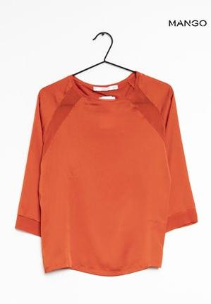 Mango Women's Red Long-Sleeve Blouse| Mango in Lebanon