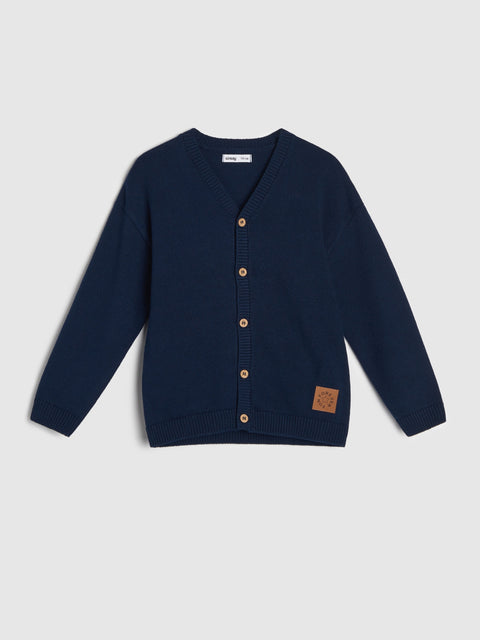 Sinsay Boy's Navy V-Neck Cardigan | Sinsay In Lebanon