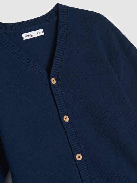 Sinsay Boy's Navy V-Neck Cardigan | Sinsay In Lebanon