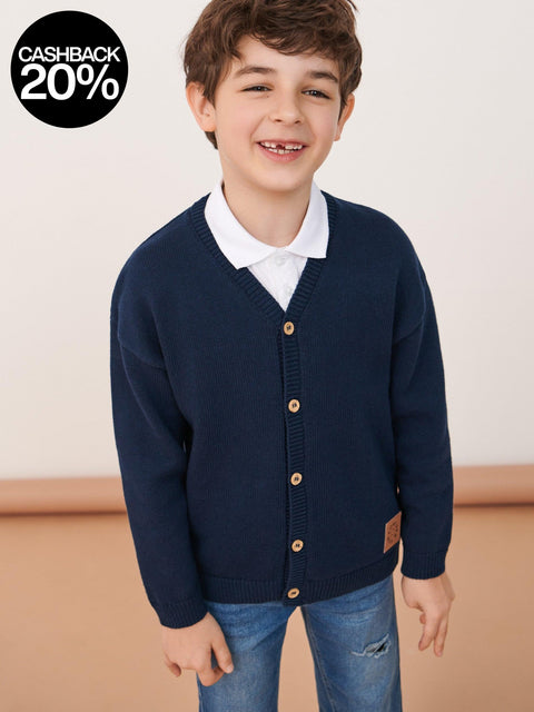 Sinsay Boy's Navy V-Neck Cardigan | Sinsay In Lebanon