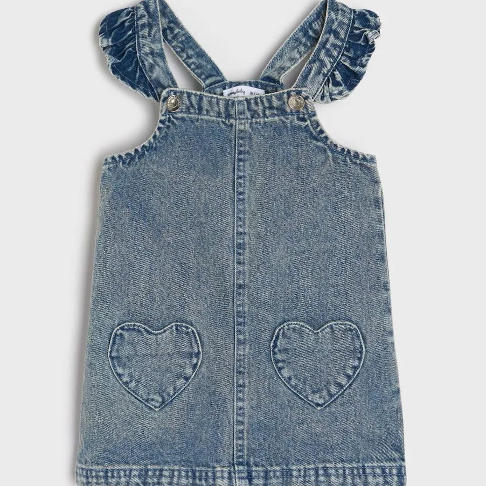 Sinsay Baby Girl's Blue Sleeveless Denim Dress