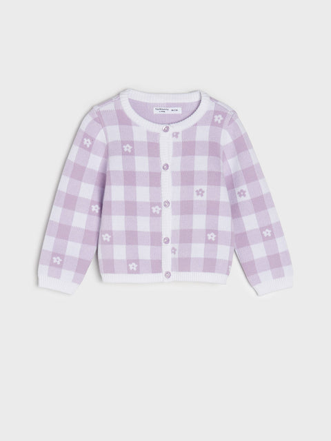 sinsay Fox & Bunny Baby Girl's White & Lilac Floral Cardigan | sinsay In Lebanon