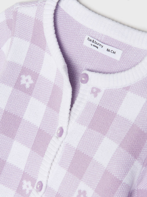 sinsay Fox & Bunny Baby Girl's White & Lilac Floral Cardigan | sinsay In Lebanon