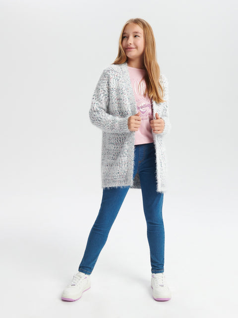 Sinsay Girl's White Knitted Cardigan | Sinsay In Lebanon