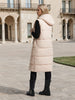 Sinsay Women Beige Longline Hooded Padded Vest | Sinsay in Lebanon