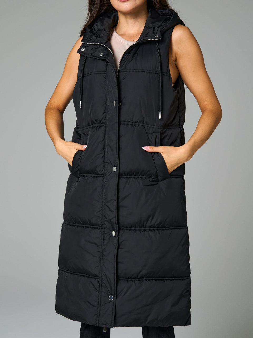 Sinsay Women's Black Long Plain Lining Vest | Sinsay In Lebanon