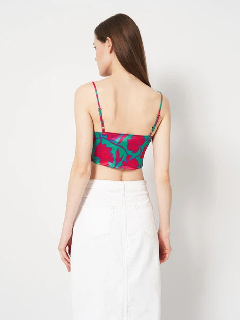 Sinsay  Women's Green/Pink Crop Top  |  Sinsay in Lebanon