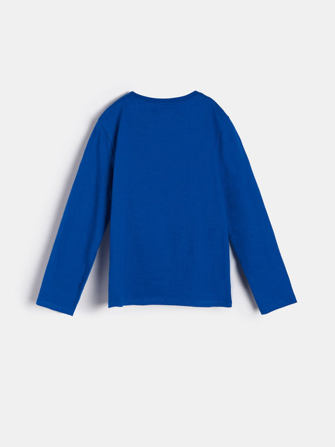 Sinsay Fox & Bunny Baby Boy's Blue Spider-Man with reversible sequins Long Sleeve Blouse | Sinsay Fox & Bunny in Lebanon