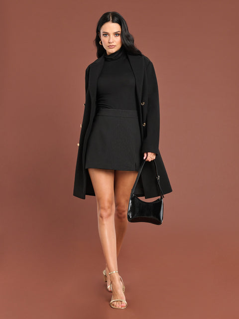 Sinsay Women's Black Tie Belt Coat|Sinsay In Lebanon
