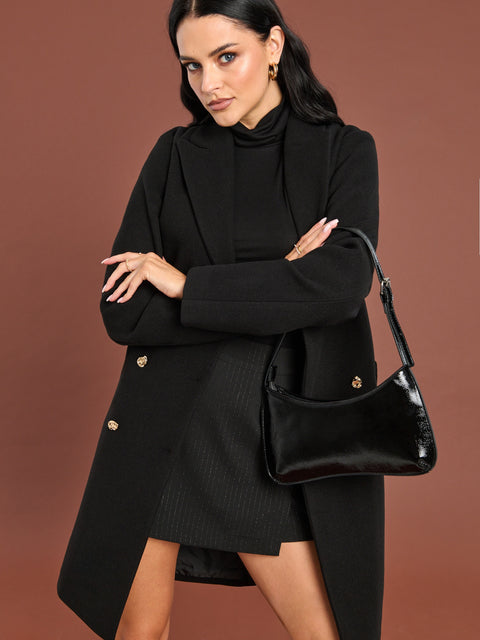 Sinsay Women's Black Tie Belt Coat|Sinsay In Lebanon