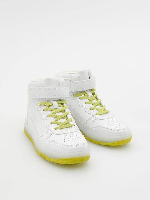 Reserved Boy's White High Ankle Sneakers | Reserved In Lebanon