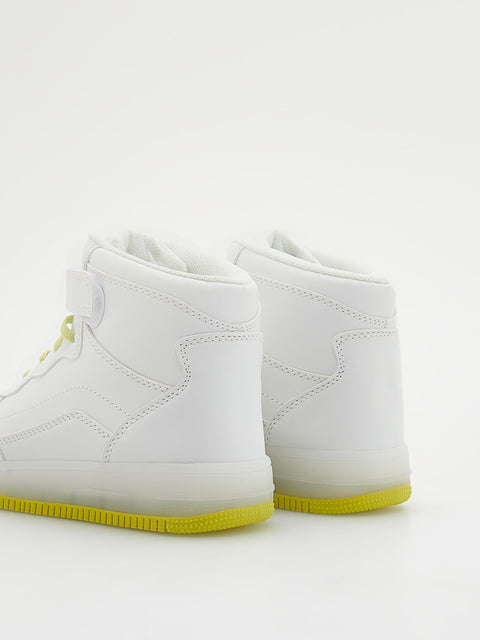 Reserved Boy's White High Ankle Sneakers | Reserved In Lebanon