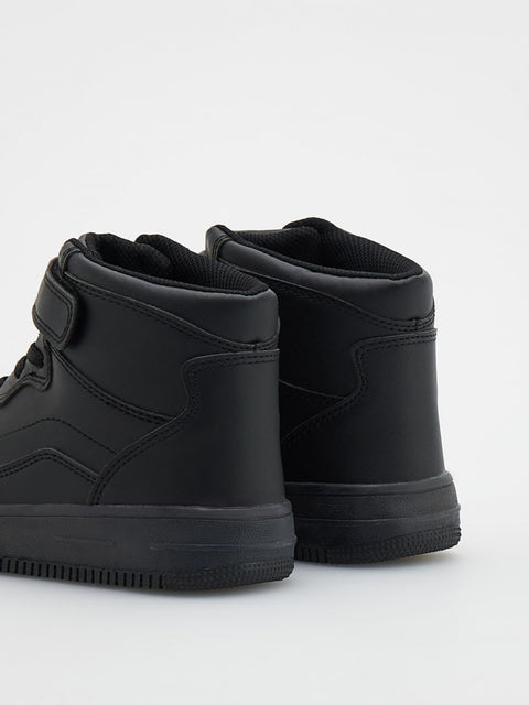 Reserved Boy's Black Velcro Fastening Ankled Sneakers |Reserved In Lebanon