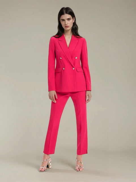 Sinsay Women's Fuchsia Smooth Closed Flaps Blazer|Sinsay In Lebanon