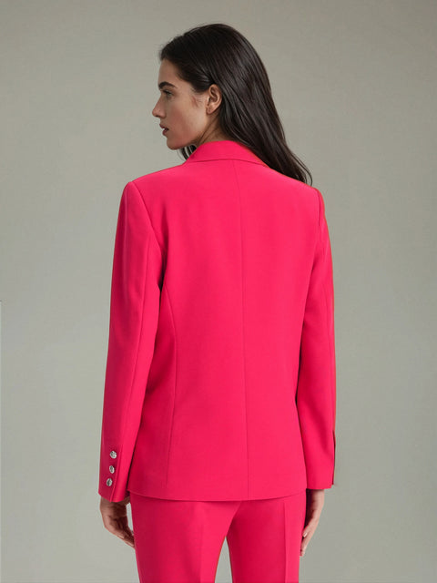 Sinsay Women's Fuchsia Smooth Closed Flaps Blazer|Sinsay In Lebanon