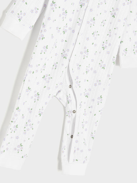 Sinsay Baby Girl's White Floral Print Overall | Sinsay In Lebanon