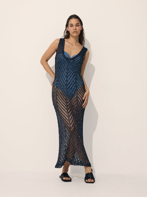 Reserved Women's Navy Blue Poncho Dress | Reserved In Lebanon