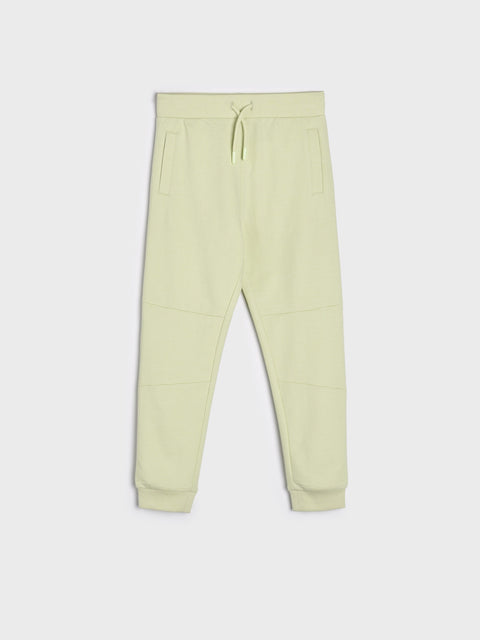 Light green sweatpants on a white background