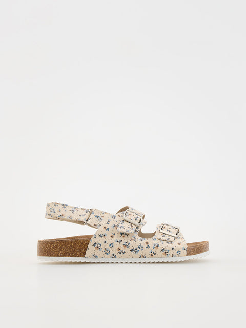 Reserved Girl's Off White Cork-Soled Sandals | Reserved In Lebanon
