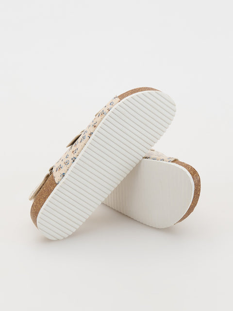 Reserved Girl's Off White Cork-Soled Sandals | Reserved In Lebanon
