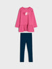 Sinsay Girls’ Pink & Navy  Peplum Top & Leggings Set | Sinsay Lebanon