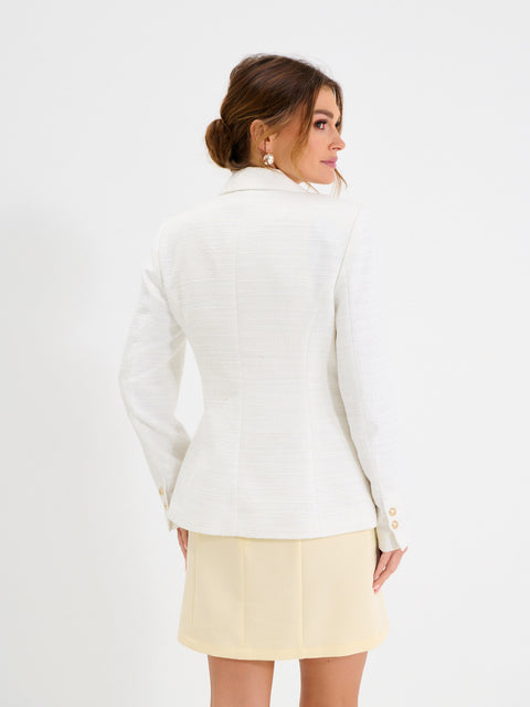 Sinsay Women's White Regular Buttoned Blazer|Sinsay In Lebanon