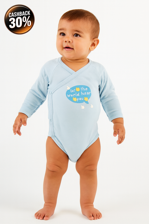 Boboli Baby Boy's Baby Blue Long-Sleeve Overall Set of 2 | Boboli in Lebanon