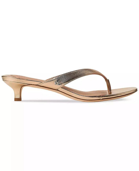 Lauren Ralph Lauren Women's Gold Francesa Thong Dress Sandals | Lauren Ralph Lauren In Lebanon