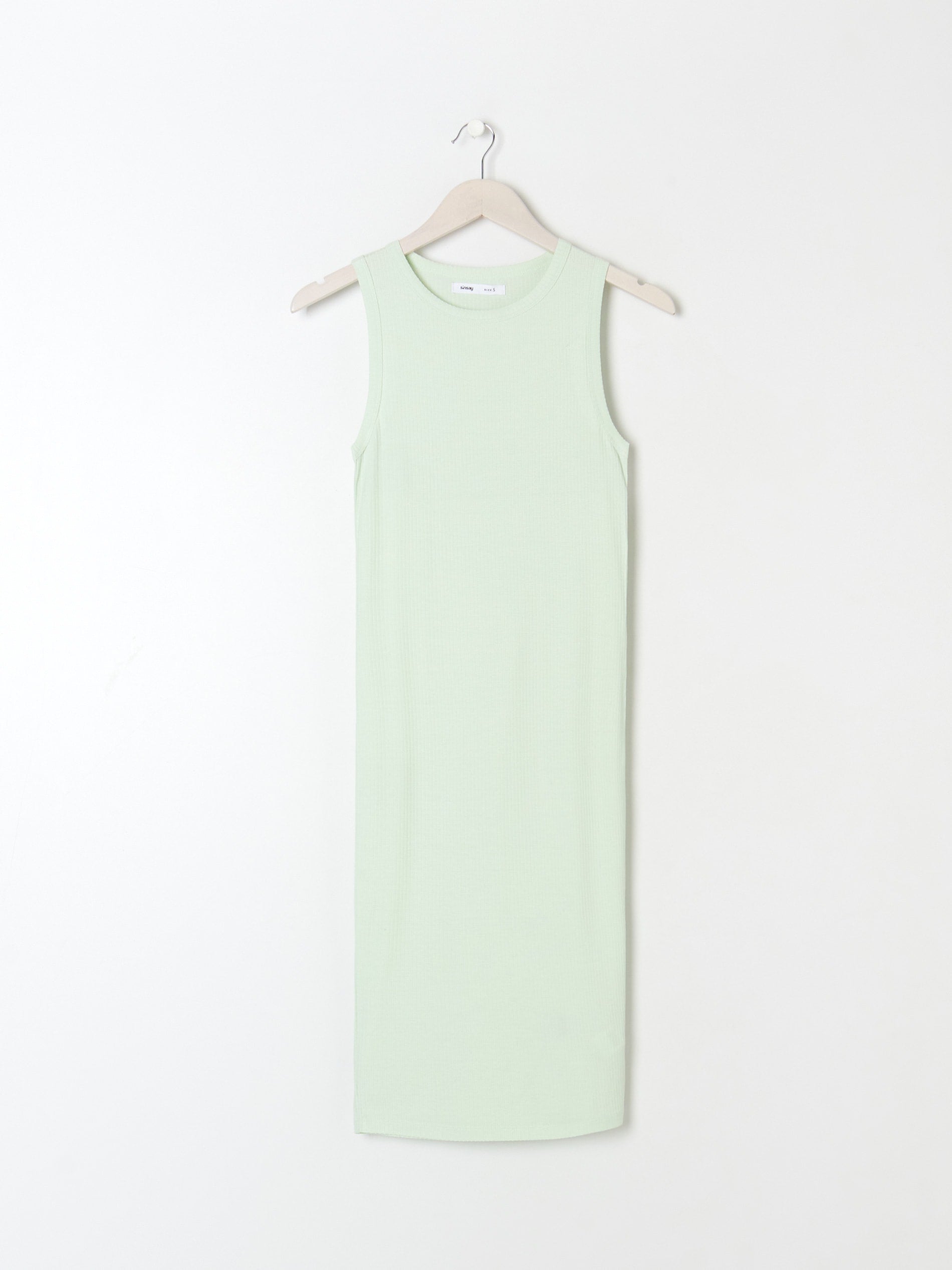 Sinsay Women's Pale Green Rib Knit Midi Dress | Sinsay In Lebanon