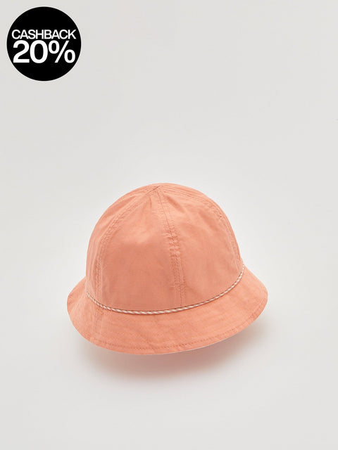 Reserved Baby Girl's Light Orange Reversible Cotton Hat | Reserved In Lebanon