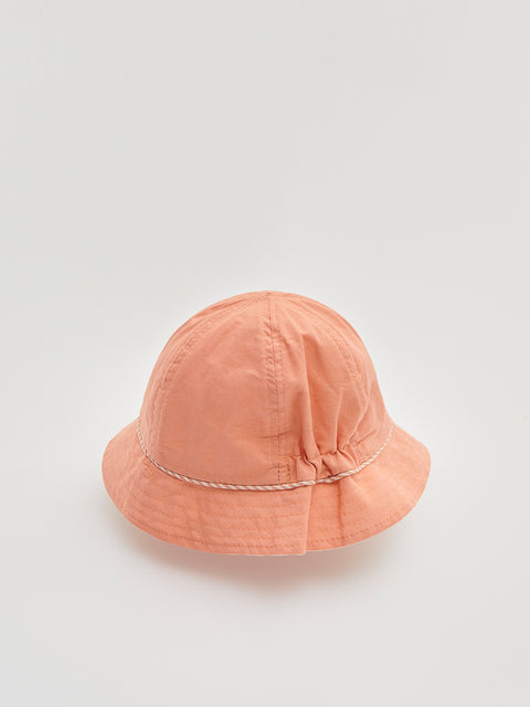 Reserved Baby Girl's Light Orange Reversible Cotton Hat | Reserved In Lebanon