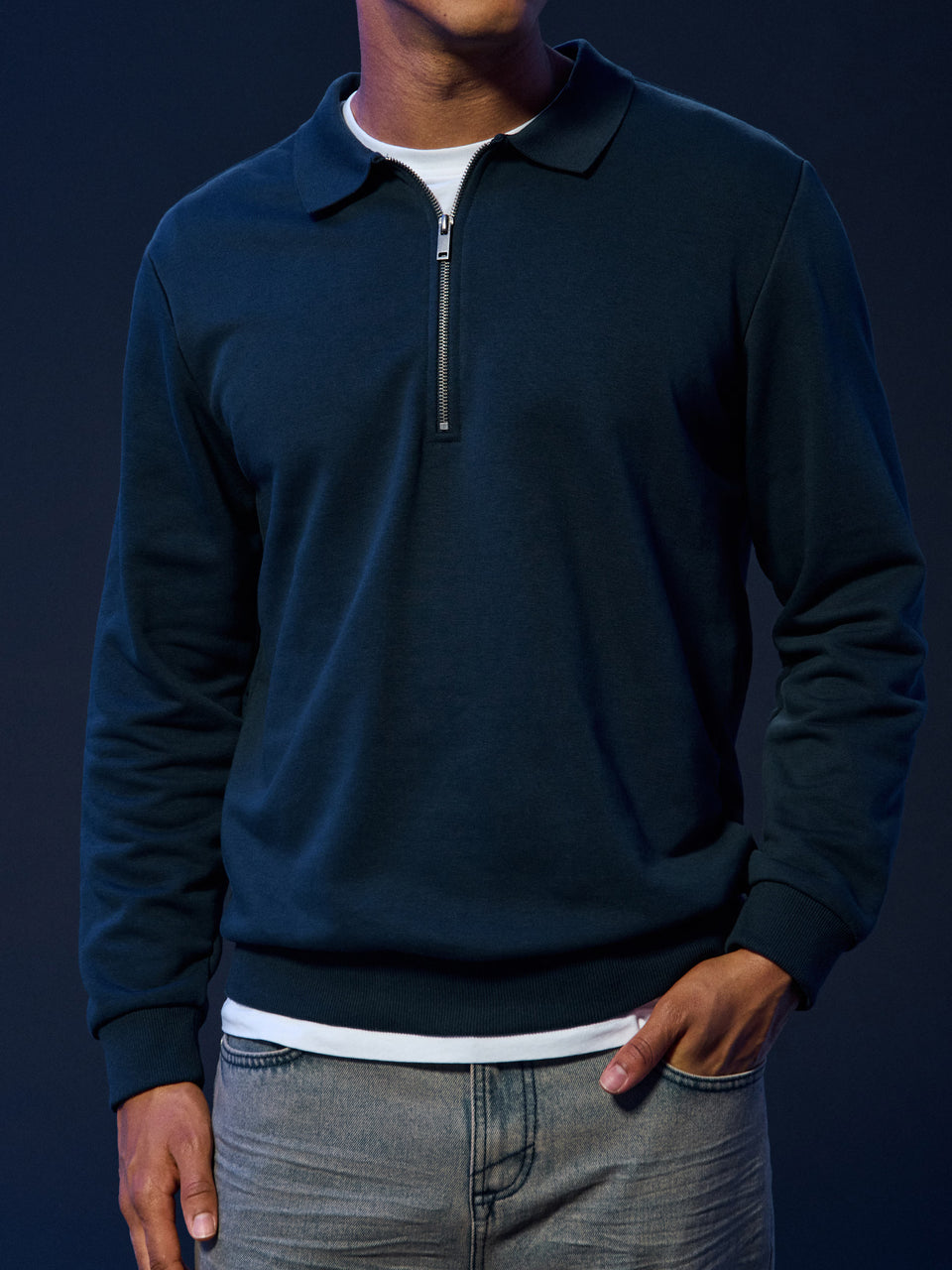 Sinsay Men's Navy Blouse With A Collar | Sinsay In Lebanon