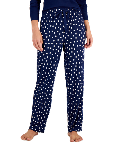 Charter Club Womens Butter Soft Printed Pa Medieval Blue Dots ABU326 s