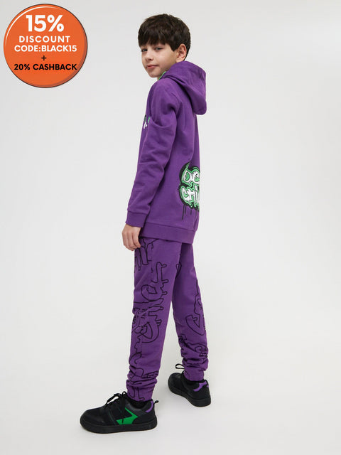 Sinsay Boy's Purple Sweatpants With A Print | Sinsay In Lebanon