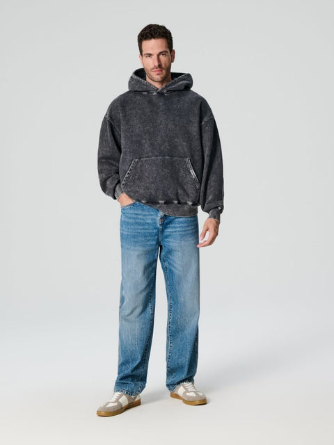 Sinsay Men's Washed Black Sports Hoodie | Sinsay In Lebanon