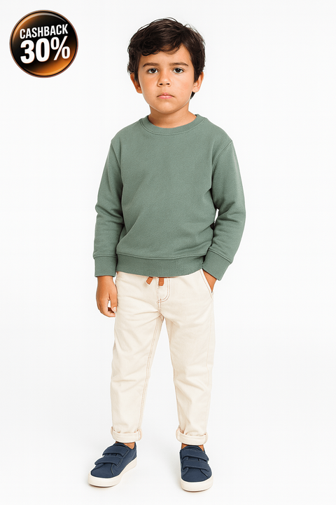 Reserved Boy's Off White Denim Elastic Jeans |Reserved In Lebanon